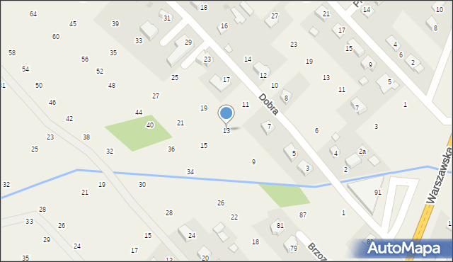 Brzozówka, Dobra, 13, mapa Brzozówka