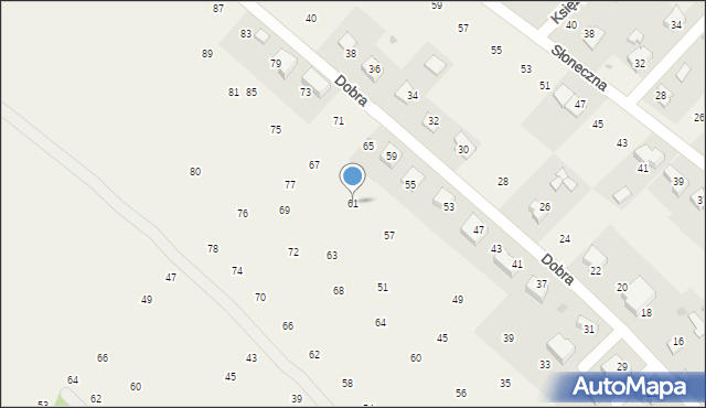 Brzozówka, Dobra, 61, mapa Brzozówka
