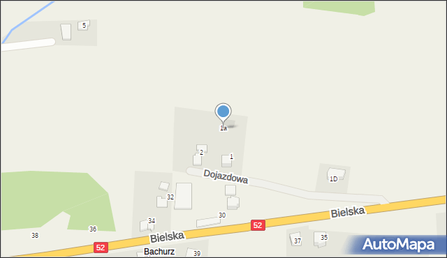 Bujaków, Dojazdowa, 1a, mapa Bujaków
