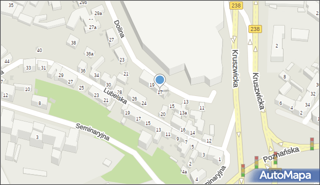 Bydgoszcz, Dolina, 17, mapa Bydgoszczy