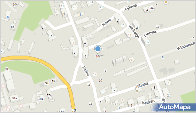 Bytom, Dolna, 16a, mapa Bytomia