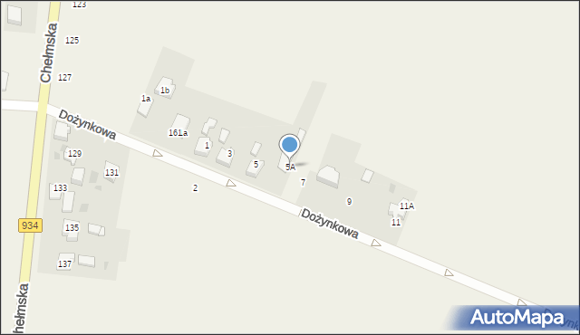Chełm Śląski, Dożynkowa, 5A, mapa Chełm Śląski