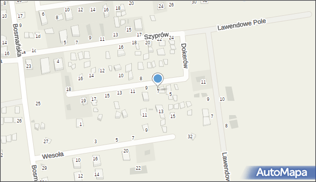 Chłopy, Dokerów, 7, mapa Chłopy