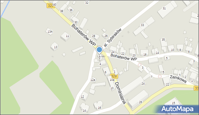 Chocianów, Dominialna, 2, mapa Chocianów