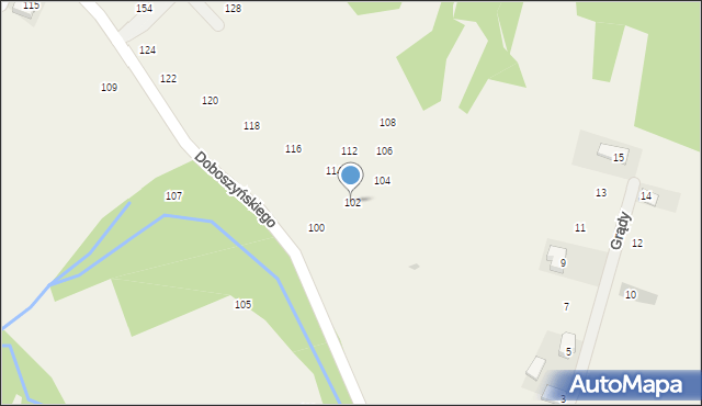 Chorowice, Doboszyńskiego Adama, 102, mapa Chorowice