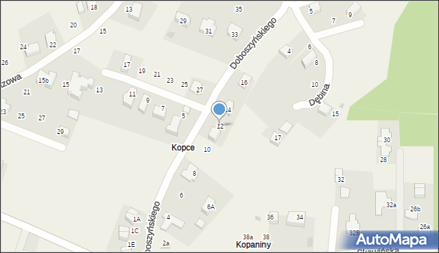 Chorowice, Doboszyńskiego Adama, 12, mapa Chorowice