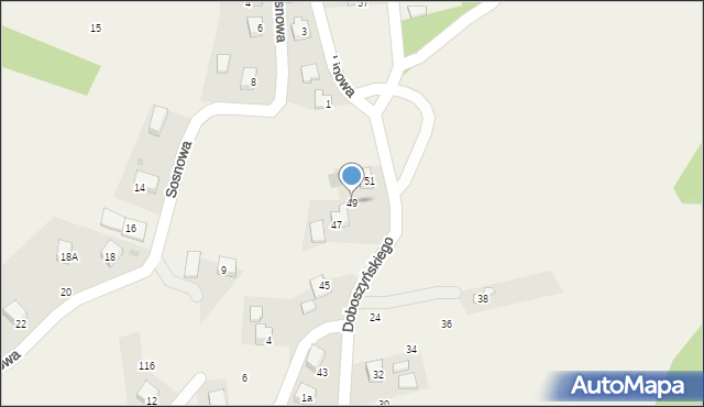 Chorowice, Doboszyńskiego Adama, 49, mapa Chorowice