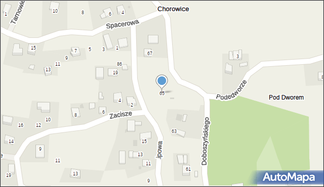 Chorowice, Doboszyńskiego Adama, 65, mapa Chorowice