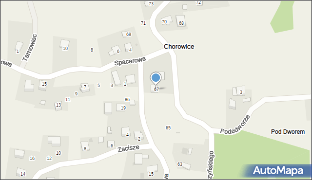 Chorowice, Doboszyńskiego Adama, 67, mapa Chorowice