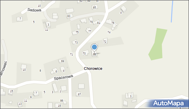 Chorowice, Doboszyńskiego Adama, 68, mapa Chorowice