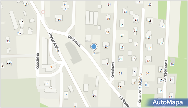 Chotomów, Dolinowa, 7, mapa Chotomów