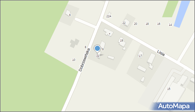 Chwaszczyno, Dobrzewińska, 11, mapa Chwaszczyno