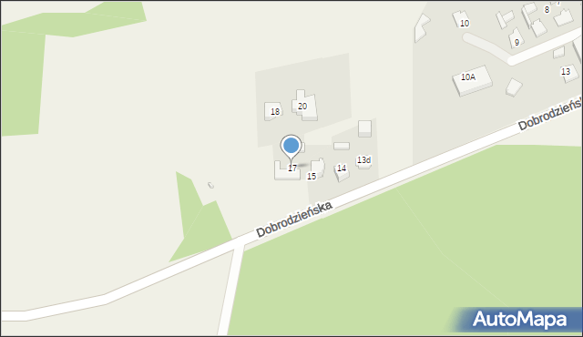 Ciasna, Dobrodzieńska, 17, mapa Ciasna