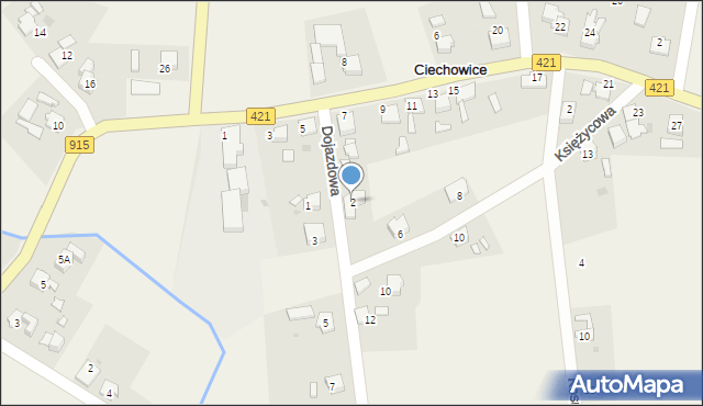 Ciechowice, Dojazdowa, 2, mapa Ciechowice