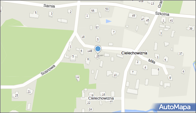 Cielechowizna, Dobra, 10, mapa Cielechowizna