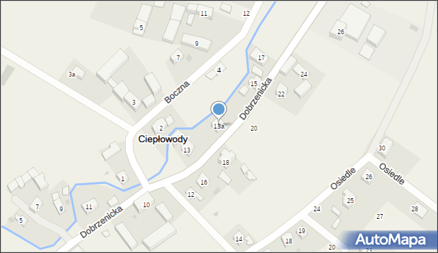 Ciepłowody, Dobrzenicka, 13a, mapa Ciepłowody