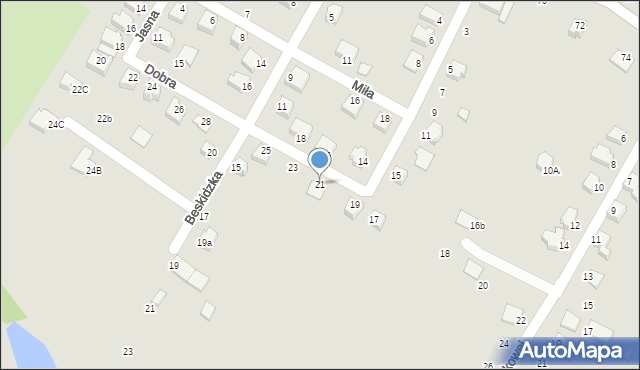 Cieszyn, Dobra, 21, mapa Cieszyna