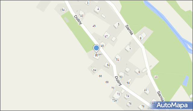 Cisiec, Doliny, 60, mapa Cisiec