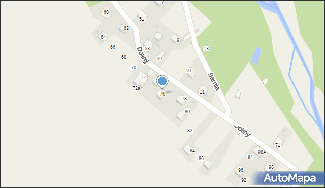 Cisiec, Doliny, 76, mapa Cisiec