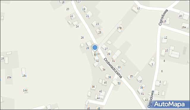 Czarków, Doświadczalna, 30, mapa Czarków