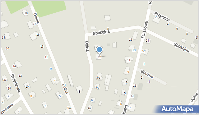 Czarne, Dolna, 12, mapa Czarne