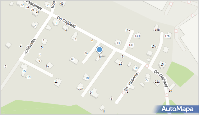 Czechowice-Dziedzice, Do Gajówki, 8, mapa Czechowic-Dziedzic