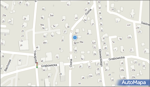 Czechowice-Dziedzice, Dolna, 58, mapa Czechowic-Dziedzic