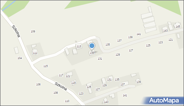 Czechówka, Dobczycka, 133, mapa Czechówka