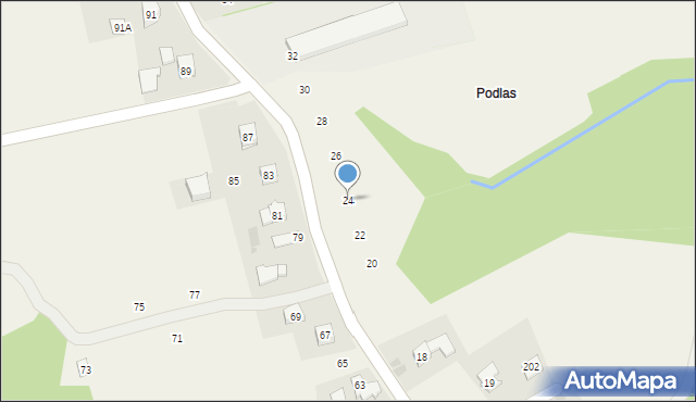 Czechówka, Dobczycka, 24, mapa Czechówka