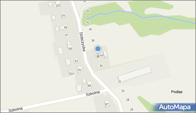 Czechówka, Dobczycka, 36, mapa Czechówka
