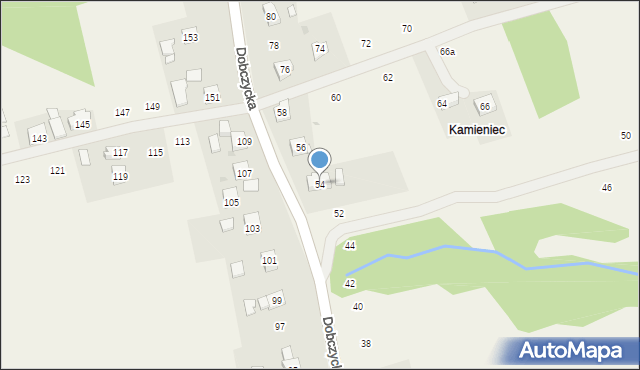 Czechówka, Dobczycka, 54, mapa Czechówka