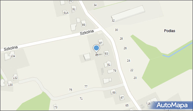 Czechówka, Dobczycka, 85, mapa Czechówka