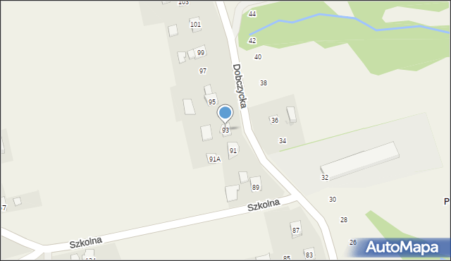 Czechówka, Dobczycka, 93, mapa Czechówka