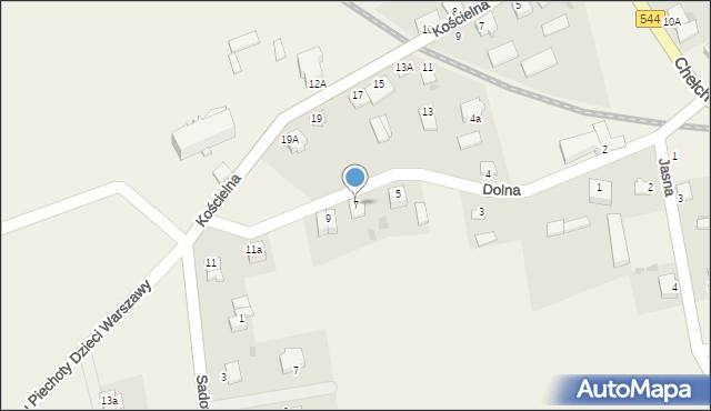 Czernice Borowe, Dolna, 7, mapa Czernice Borowe