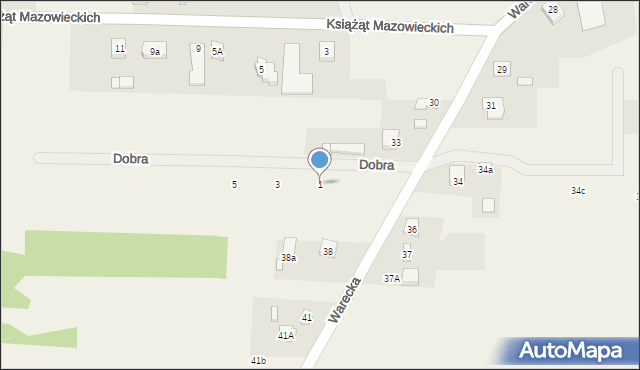 Czersk, Dobra, 1, mapa Czersk