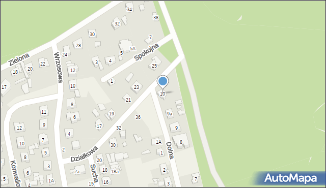 Czerwonak, Dolna, 10, mapa Czerwonak