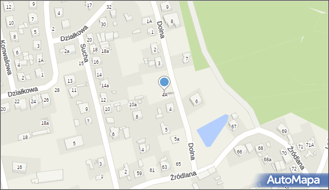 Czerwonak, Dolna, 4A, mapa Czerwonak