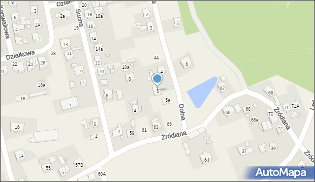 Czerwonak, Dolna, 5, mapa Czerwonak