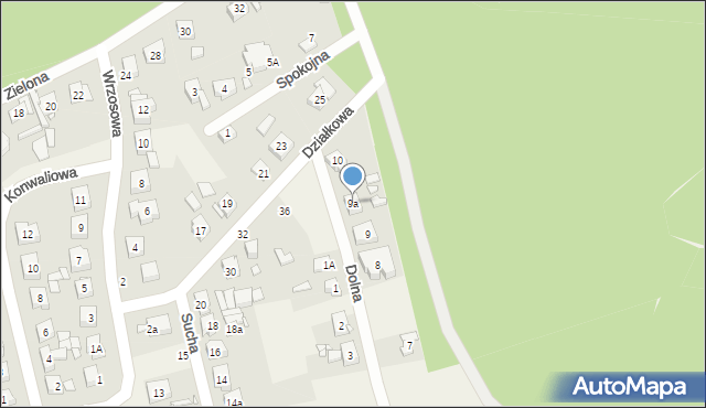 Czerwonak, Dolna, 9a, mapa Czerwonak