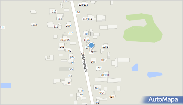 Częstochowa, Dobrzyńska, 108, mapa Częstochowy