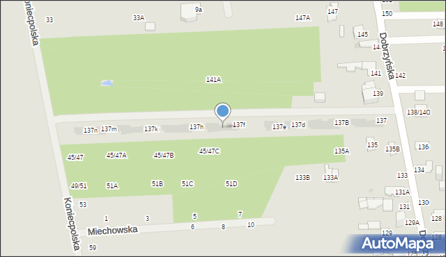 Częstochowa, Dobrzyńska, 137g, mapa Częstochowy