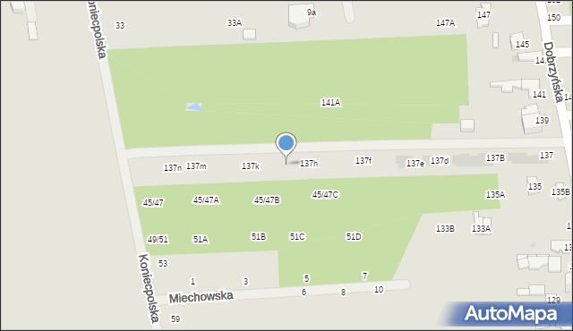 Częstochowa, Dobrzyńska, 137j, mapa Częstochowy