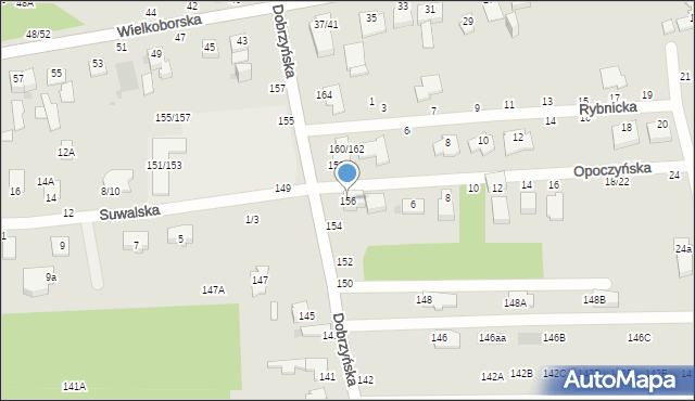 Częstochowa, Dobrzyńska, 156, mapa Częstochowy