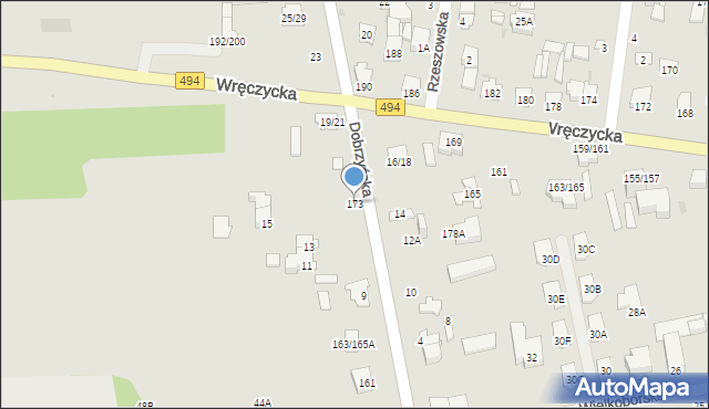 Częstochowa, Dobrzyńska, 173, mapa Częstochowy