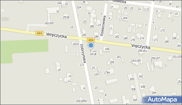 Częstochowa, Dobrzyńska, 182, mapa Częstochowy