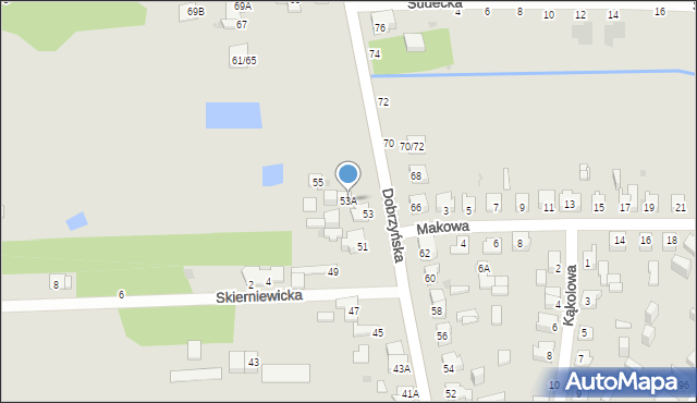 Częstochowa, Dobrzyńska, 53A, mapa Częstochowy