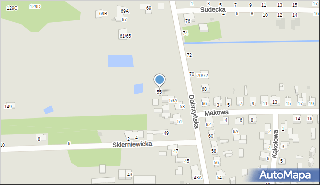 Częstochowa, Dobrzyńska, 55, mapa Częstochowy