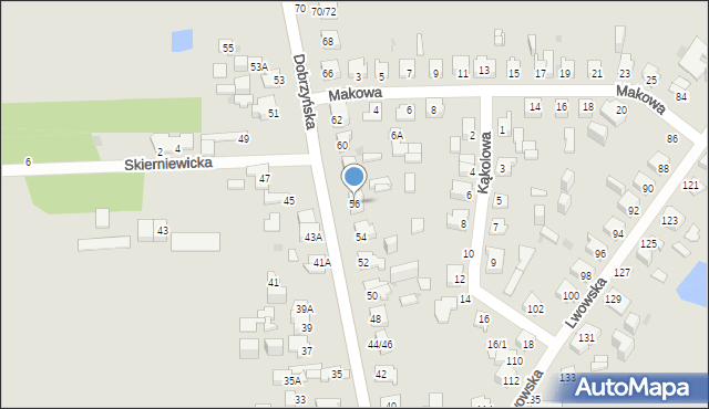 Częstochowa, Dobrzyńska, 56, mapa Częstochowy