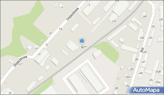 Częstochowa, Dojazdowa, 5a, mapa Częstochowy