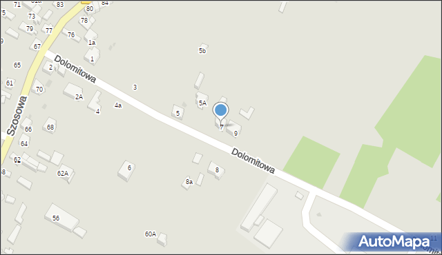 Dąbrowa Górnicza, Dolomitowa, 7, mapa Dąbrowa Górnicza